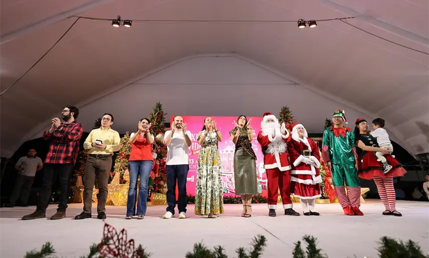 Inauguran Expo Navideña 2025 con juegos mecánicos y pista de hielo gratis