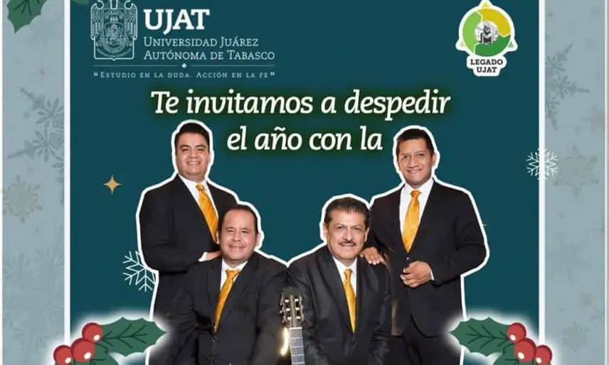 Serenata navideña con Los Dandys, gratis en la UJAT