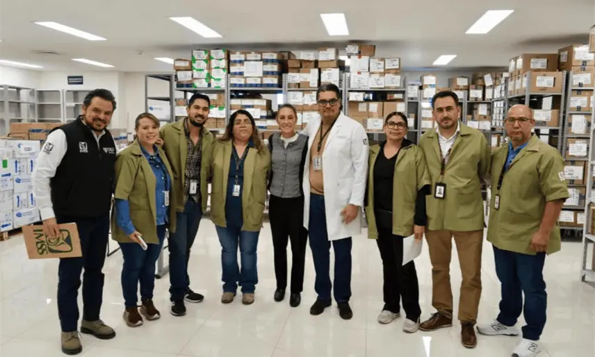 Sheinbaum supervisa abasto de medicamentos a hospital del IMSS en Ciudad Juárez