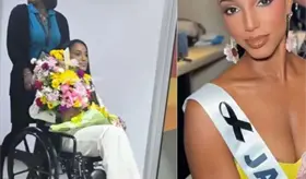 Reaparece Miss Jamaica tras accidente en Miss Universo