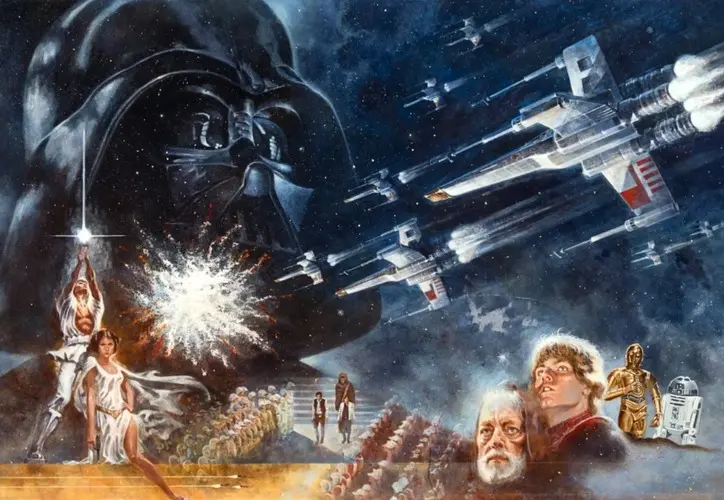Subastan en 3.875 mdd pintura original del icónico cartel de Star Wars