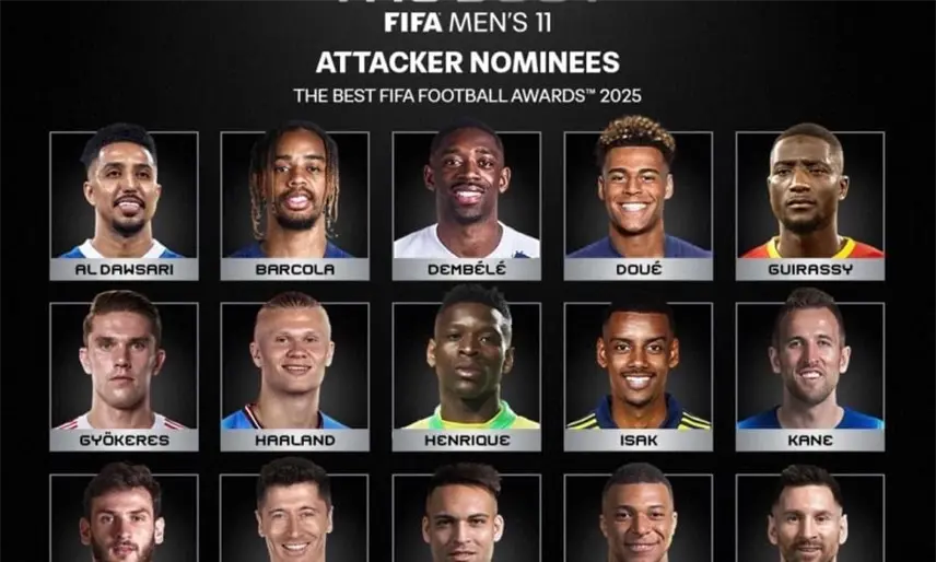FIFA entregará The Best este martes; Dembelé, Mbappé, Kane, Salah y Yamal, los favoritos