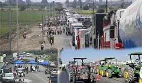 Amagan agricultores y transportistas con nuevos bloqueos en carreteras para este mi&eacute;rcoles