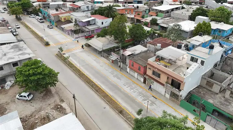 Inaugura Osuna calles y drenaje en la colonia Vicente Guerrero