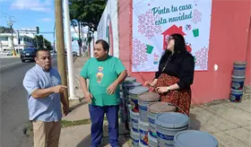 Pone en marcha Erubiel Alonso campa&ntilde;a de venta de pintura a bajo costo