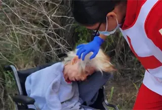 Abandonan a abuelita en silla de ruedas en Matamoros, Tamaulipas