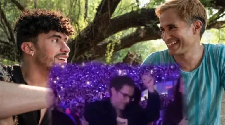 "Amor es Perreo": Gael Garc&iacute;a "saca los prohibidos" en concierto de Bad Bunny