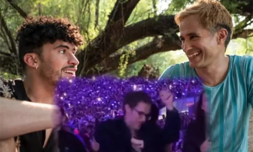 "Amor es Perreo": Gael García "saca los prohibidos" en concierto de Bad Bunny