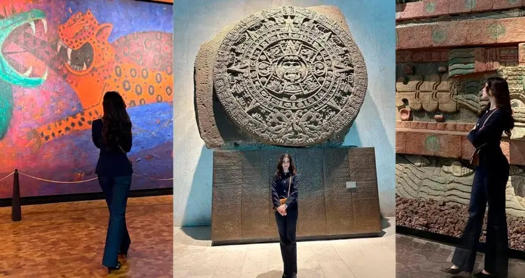 F&aacute;tima Bosch visita el Museo Nacional de Antropolog&iacute;a en la CDMX