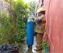 Controlan bomberos fuga de gas en Gaviotas Sur, Centro