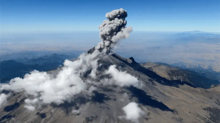 Tomograf&iacute;a con IA muestra movimiento del magma al interior del Popocat&eacute;petl