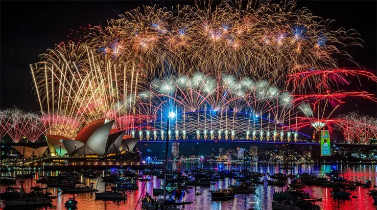 El mundo da la bienvenida al 2026 con espect&aacute;culos de fuegos artificiales