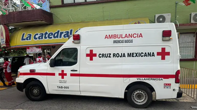 Atiende Cruz Roja Tabasco a 31 personas durante el fin e inicio de a&ntilde;o