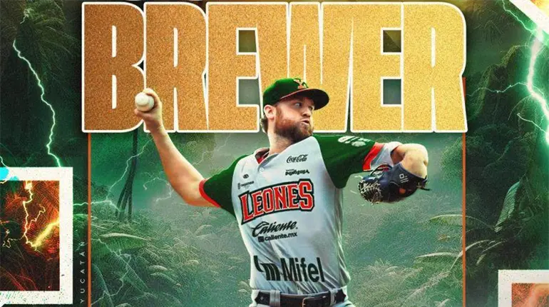 Leones de Yucat&aacute;n suman a Colten Brewer, lanzador con experiencia en MLB