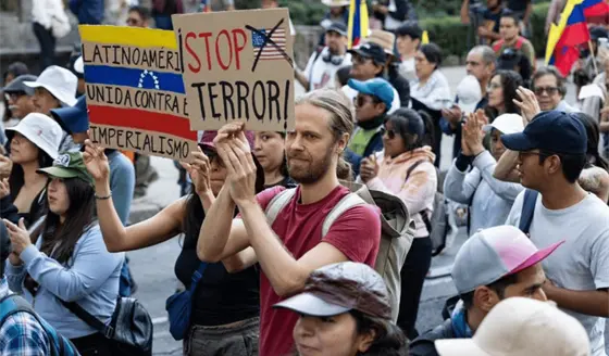 Venezolanos y mexicanos se manifiestan en CDMX tras la captura de Maduro
