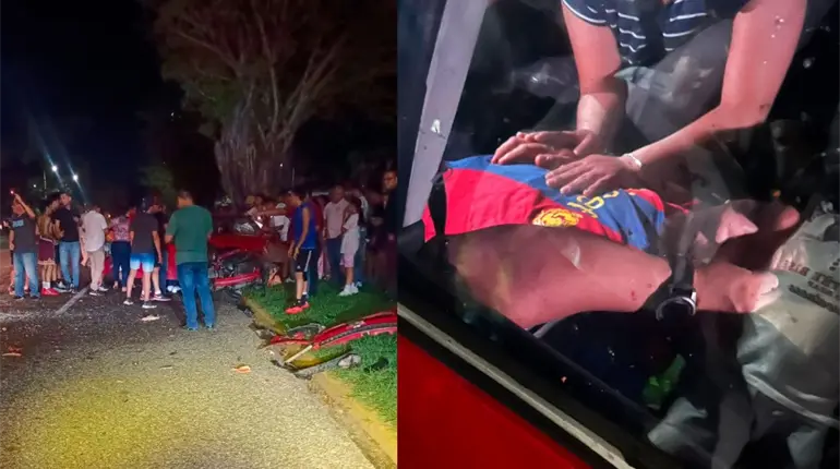 Hombre queda prensado tras fuerte accidente frente al Parque La Choca