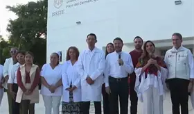Inaugura Sheinbaum Unidad de Medicina Familiar del ISSSTE en Playa del Carmen