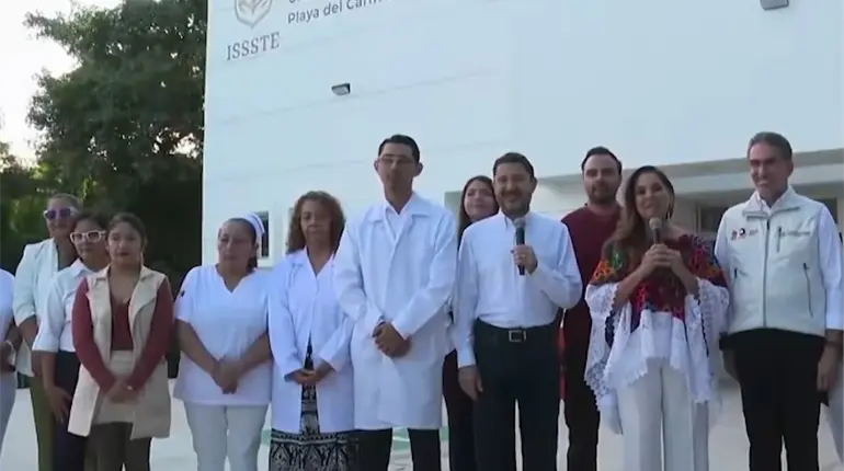Inaugura Sheinbaum Unidad de Medicina Familiar del ISSSTE en Playa del Carmen