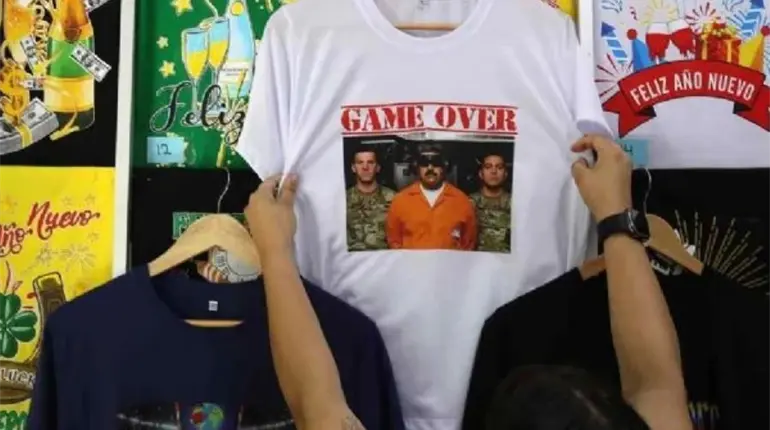 Joven en Per&uacute; crea camisetas de la captura de Maduro e impone moda
