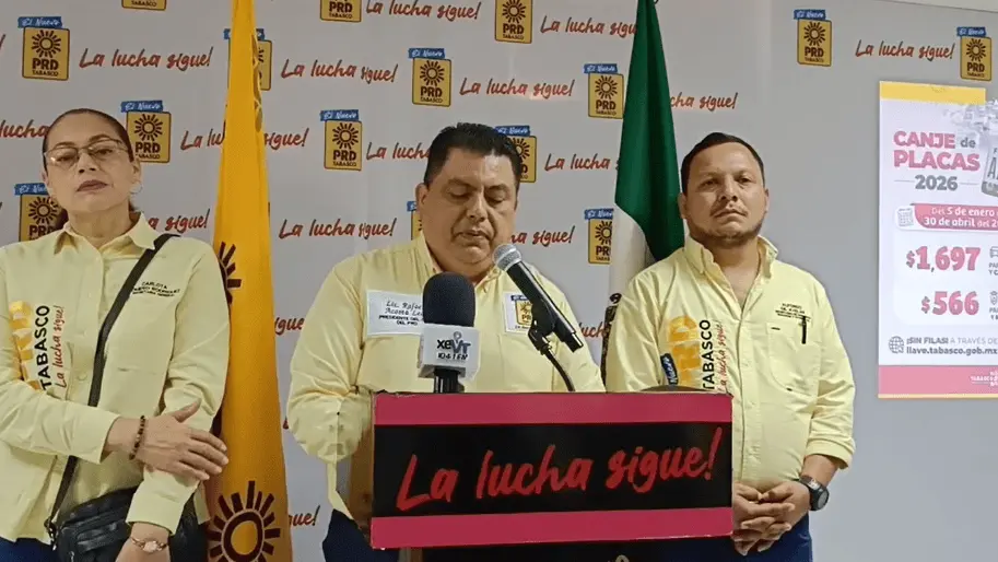 Rechaza PRD Tabasco invasión de EE. UU. a Venezuela para detener a Maduro