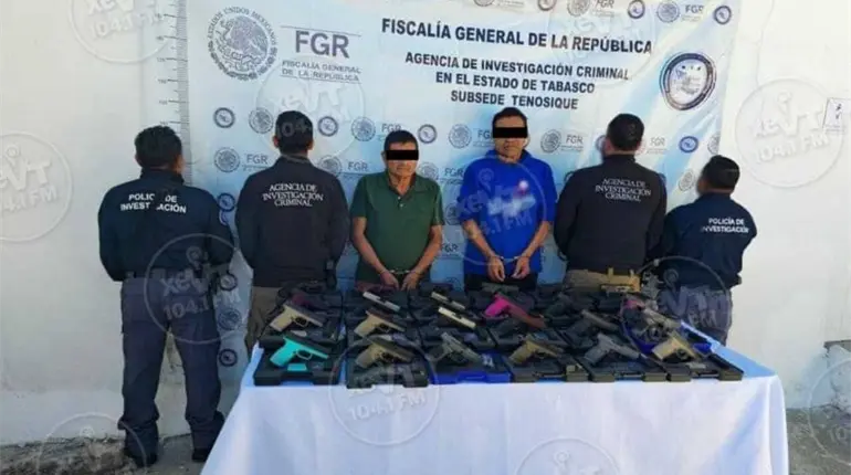 Transportaban armas en Tenosique y los detienen