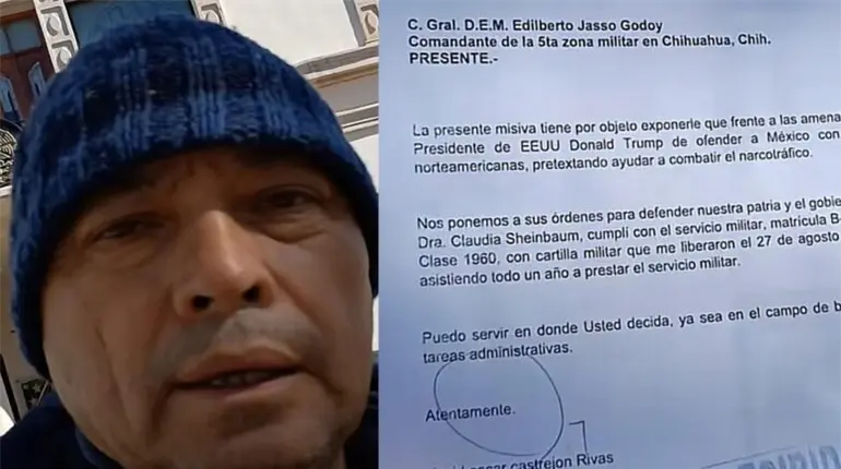 "Puedo servir en el campo de batalla" Exdiputado de Morena se ofrece al Ej&eacute;rcito ante amenazas de EE. UU.