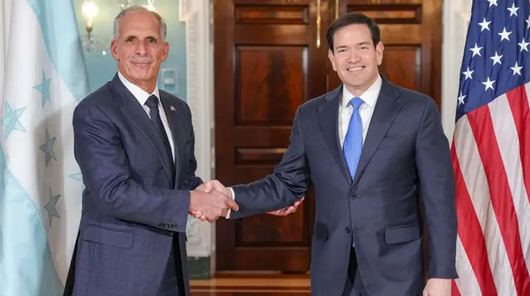 Marco Rubio se re&uacute;ne con Nasry Asfura, presidente electo de Honduras