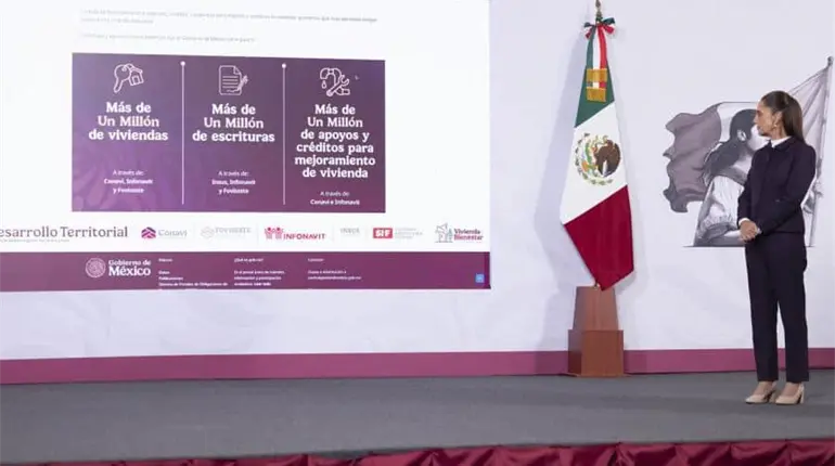 Presume Sheinbaum que programa "Vivienda para el Bienestar" beneficiar&aacute; a cerca de 8 millones de familias