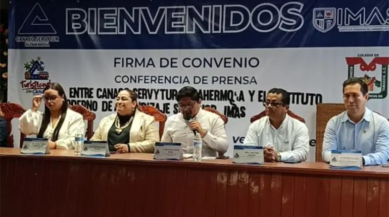 Canaco Villahermosa e IMAS firman convenio para que fortalecer educaci&oacute;n y crecimiento empresarial de sus agremiados
