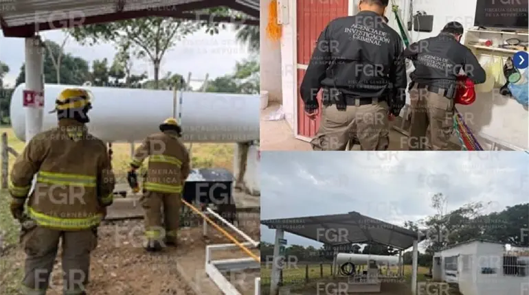 Tras cateo, FGR asegura m&aacute;s de dos mil litros de gas L.P. en Comalcalco