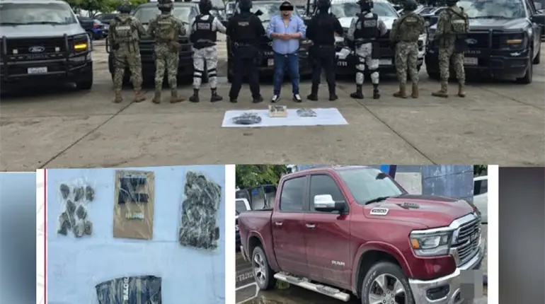 Cae "El Gordo" con arma de fuego y droga en Ixtacomit&aacute;n
