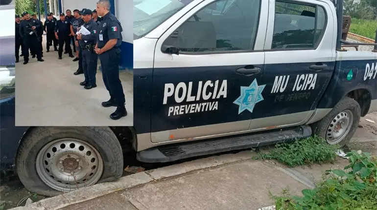 Polic&iacute;as de Macuspana se declaran de brazos ca&iacute;dos; piden aumento salarial