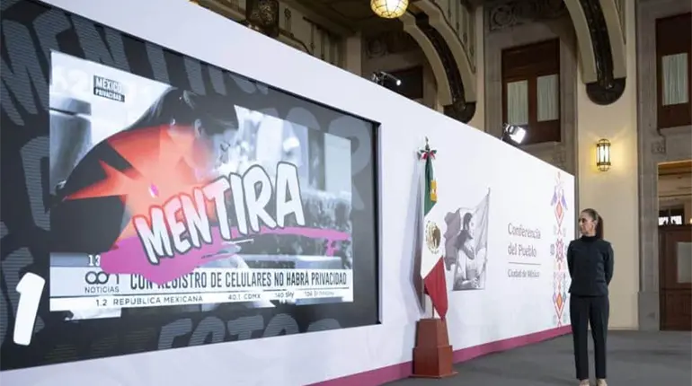 Insiste Sheinbaum que registro de chips son para frenar fraudes y extorsiones