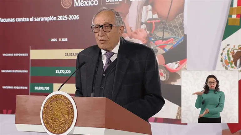 Hay vacunas suficientes contra sarampi&oacute;n para cubrir esquema para los pr&oacute;ximos dos a&ntilde;os: Salud federal