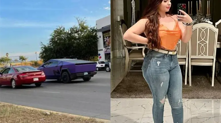 Secuestran a influencer La Nicholette en Sinaloa; queda grabado en su Cybertruck