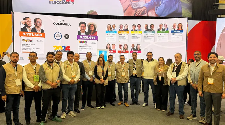 Alito Moreno participa como observador en elecciones presidenciales en Colombia