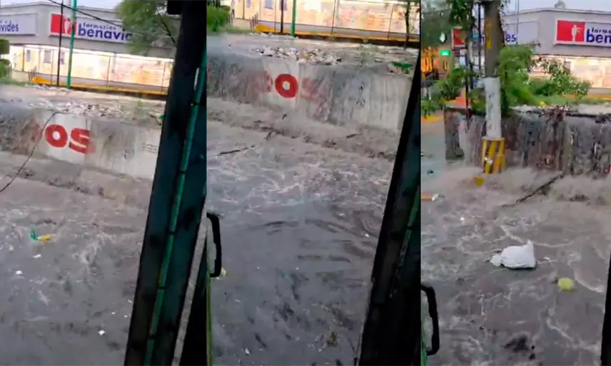 Intensas lluvias desbordan el río Magdalena en la CDMX; activan alerta roja en 2 alcaldías