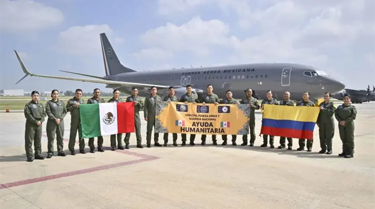 M&eacute;xico envi&oacute; este mi&eacute;rcoles 2 aeronaves con 19.5 toneladas de ayuda para Colombia: Sheinbaum