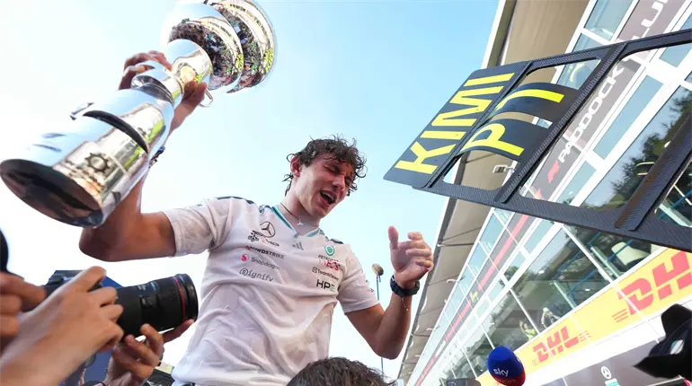 Kimi Antonelli gana el Gran Premio de Italia; Checo P&eacute;rez termina 18