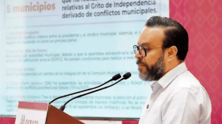 Cancelan Grito de Independencia en 5 municipios de Oaxaca