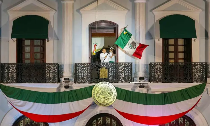 Seguridad, unidad y respeto a quienes piensan diferente, destaca Javier May en la arenga del Grito de Independencia