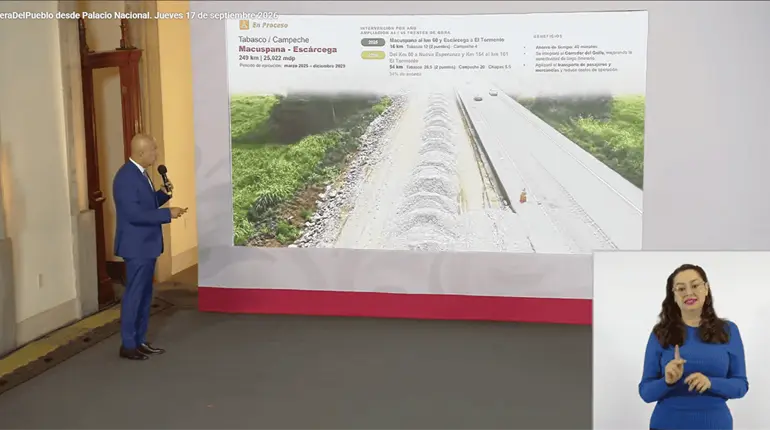 Ampliaci&oacute;n de la carretera Macuspana-Esc&aacute;rcega con un avance del 34%: SICT