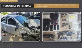 Aseguran Armas y droga a presuntos delincuentes tras persecuci&oacute;n y balacera en Tierra Colorada, Centro