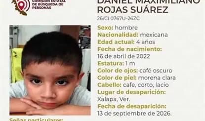 Localizan sin vida a ni&ntilde;o de 4 a&ntilde;os reportado como desaparecido en Xalapa
