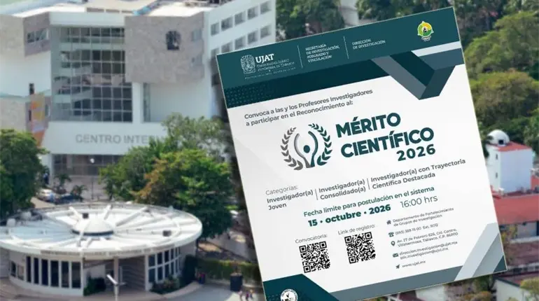 UJAT convoca al Reconocimiento al M&eacute;rito Cient&iacute;fico 2026