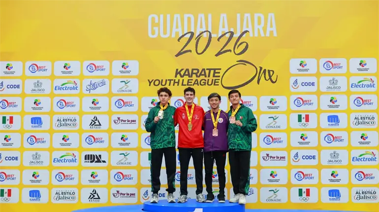 El karateka tabasque&ntilde;o &Aacute;ngel S&aacute;nchez gana bronce en la Youth League de Guadalajara