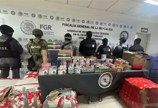 Decomisan cerca de 11 mil cigarros y vapeadores ap&oacute;crifos en Huimanguillo