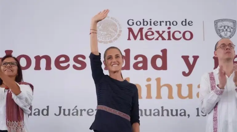 "M&eacute;xico es un pa&iacute;s soberano": Sheinbaum al rendir informe desde Chihuahua sin Maru Campos