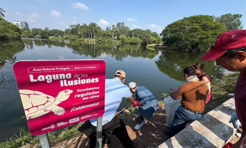 Limpian 1.5 kilómetros de “Las Ilusiones”; Conagua llama a no tirar basura en ríos y lagunas