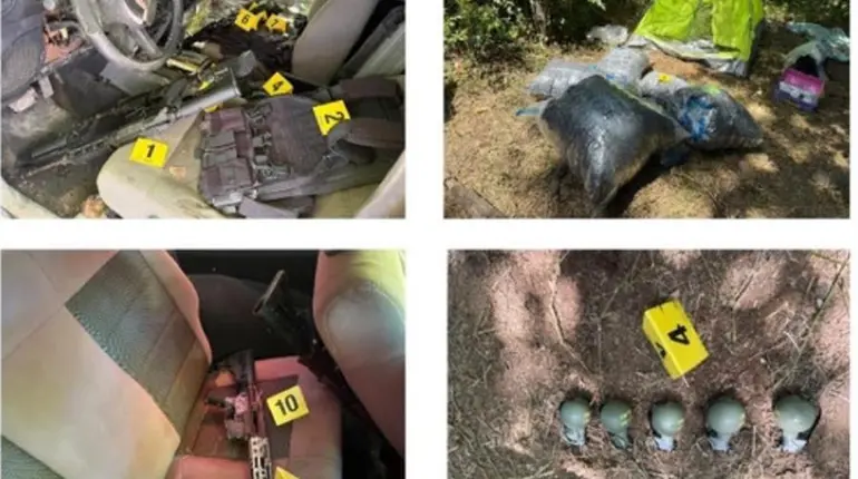Aseguran armamento y m&aacute;s de 59 mil dosis de droga en una casa de seguridad al norte de Veracruz